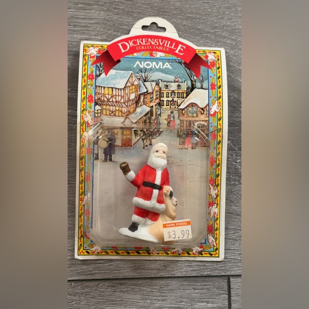 dickensville collectables Santa/Sack Figurine Noma #6119 Vintage New In Package